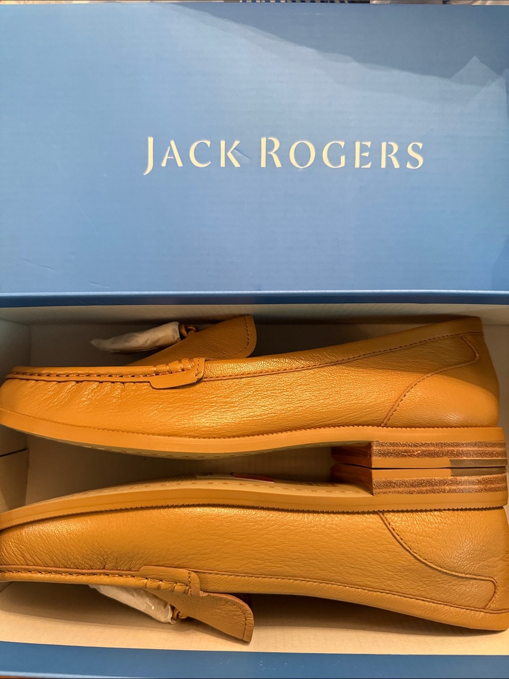 Jack Rogers Tan Leather Hunley Tassel Loafer